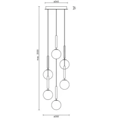 Nuura Miira 6 Pendel Lille Opal Hvid