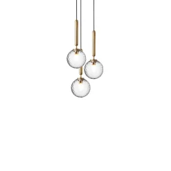 Nuura Miira 3 Pendel Messing & Klar Optic