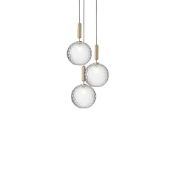 Nuura Miira 3 Pendel Stor Messing & Klar Optic
