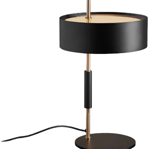 Oluce 1953 Bordlampe Sort/Satin Guld