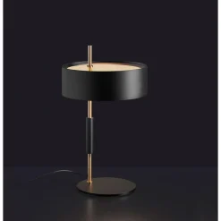 Oluce 1953 Bordlampe Sort/Satin Guld