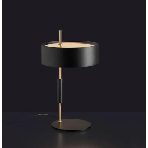 Oluce 1953 Bordlampe Sort/Satin Guld