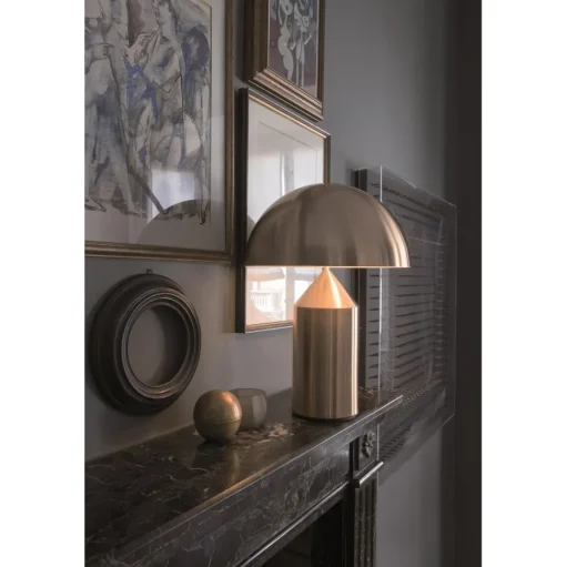 Oluce Atollo 233 Bordlampe 50 cm Guld