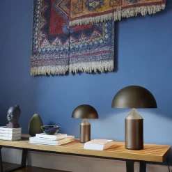 Oluce Atollo 233 Bordlampe 50 cm Satin Bronze
