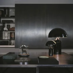 Oluce Atollo 238 Bordlampe 25 cm Sort