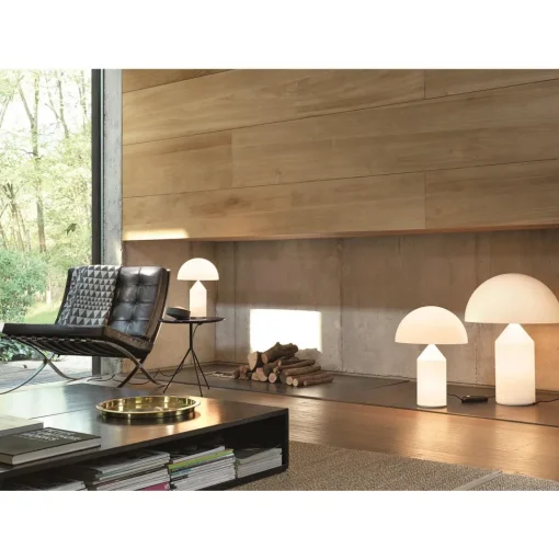 Oluce Atollo 238 Bordlampe 25 cm Sort