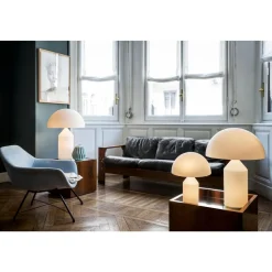 Oluce Atollo 238 Bordlampe 25 cm Sort