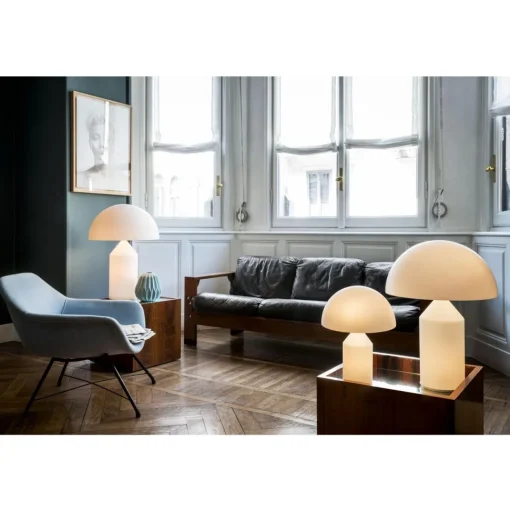 Oluce Atollo 238 Bordlampe 25 cm Sort