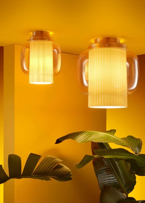 Parachilna Manila C GR Loftlampe Messing/Transparent