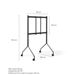 Pedestal Moon Rollin' Tall TV-Stander Pearl