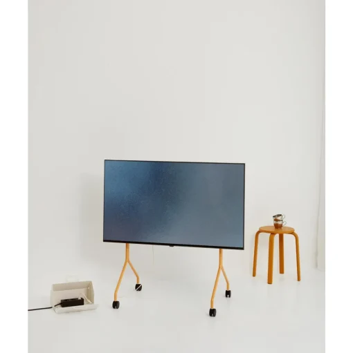 Pedestal Moon Rollin' TV Stander Apricot