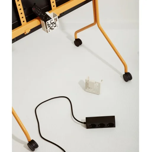 Pedestal Moon Rollin' TV Stander Apricot