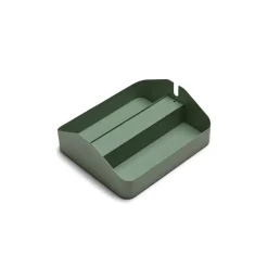 Pedestal Power Tray Double Mossy Green