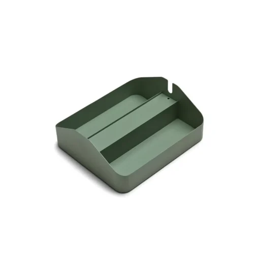 Pedestal Power Tray Double Mossy Green