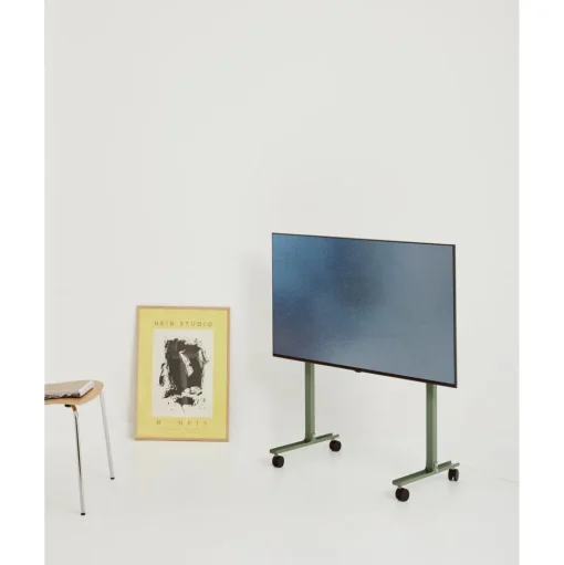 Pedestal Straight Rollin' TV Stander Mossy Green