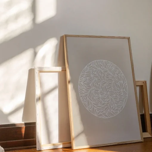 Peléton Papercut 05 Beige 50x70 Plakat