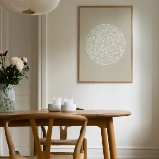 Peléton Papercut 05 Beige 50x70 Plakat