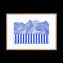 Peléton Papercut 04 Blue 50x70 Plakat
