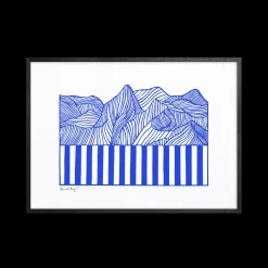 Peléton Papercut 04 Blue 50x70 Plakat