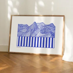 Peléton Papercut 04 Blue 50x70 Plakat