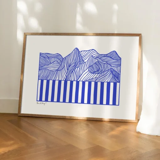 Peléton Papercut 04 Blue 50x70 Plakat