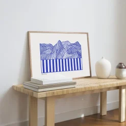 Peléton Papercut 04 Blue 50x70 Plakat