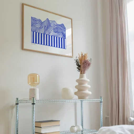 Peléton Papercut 04 Blue 50x70 Plakat