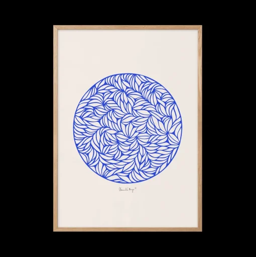 Peléton Papercut 05 Blue 50x70 Plakat