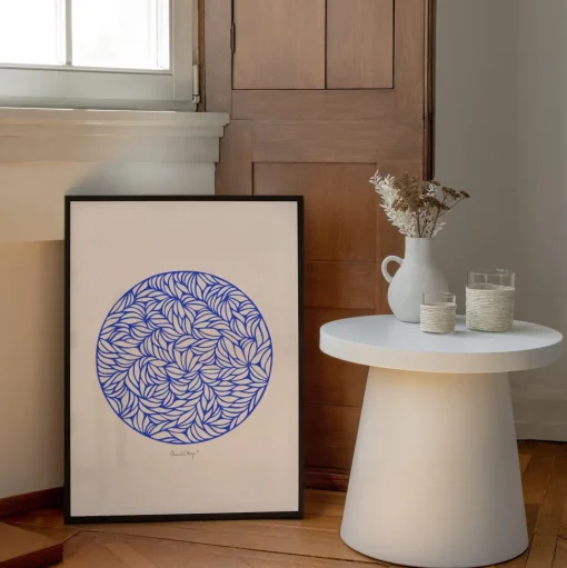 Peléton Papercut 05 Blue 50x70 Plakat