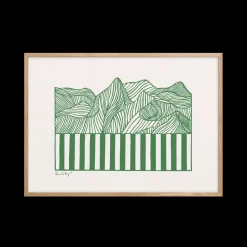 Peléton Papercut 04 Green 50x70 Plakat