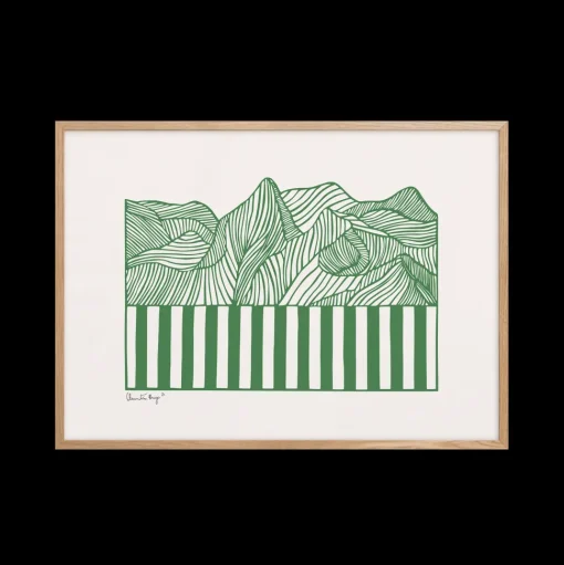 Peléton Papercut 04 Green 50x70 Plakat