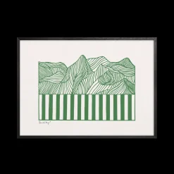 Peléton Papercut 04 Green 50x70 Plakat