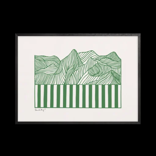 Peléton Papercut 04 Green 50x70 Plakat