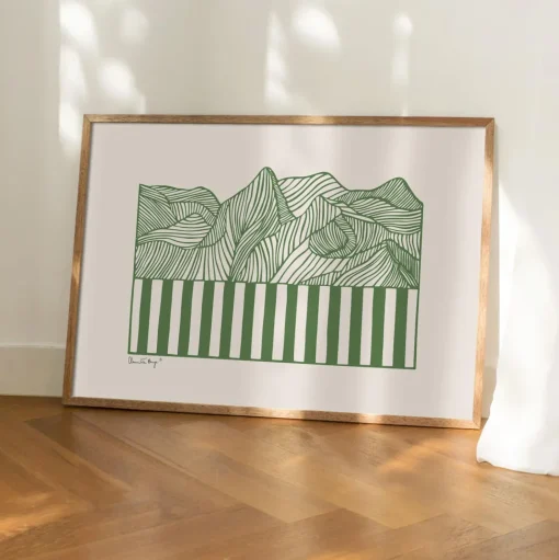 Peléton Papercut 04 Green 50x70 Plakat