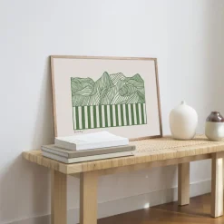 Peléton Papercut 04 Green 50x70 Plakat