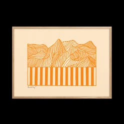 Peléton Papercut 04 Orange 70x100 Plakat
