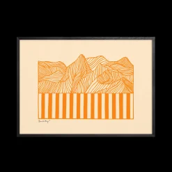 Peléton Papercut 04 Orange 70x100 Plakat