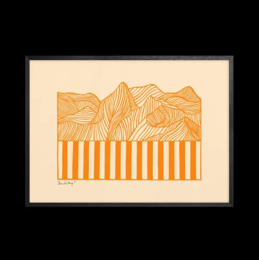 Peléton Papercut 04 Orange 70x100 Plakat