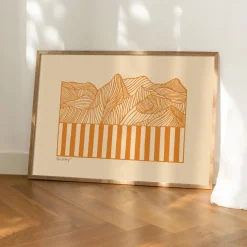 Peléton Papercut 04 Orange 70x100 Plakat