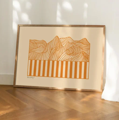 Peléton Papercut 04 Orange 70x100 Plakat