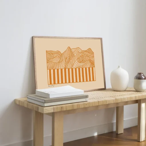 Peléton Papercut 04 Orange 70x100 Plakat