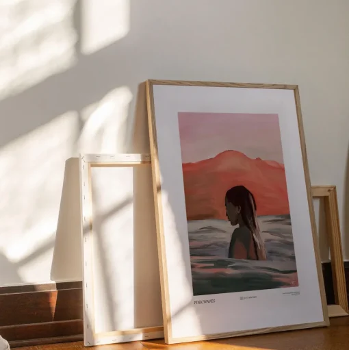 Peléton Pink Waves 50x70 Plakat