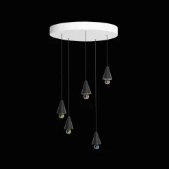 Petite Friture CHERRY LED Pendel System Rund 5 Stk. Ekstra Lille Sort