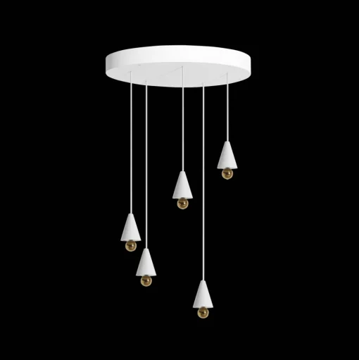 Petite Friture CHERRY LED Pendel System Rund 5 Stk. Ekstra Lille Hvid
