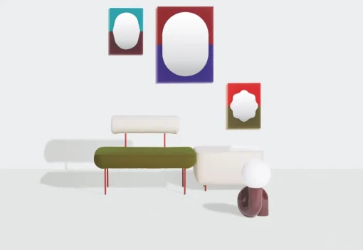 Petite Friture Wander Spejl 67x90 Vermilion/Khaki