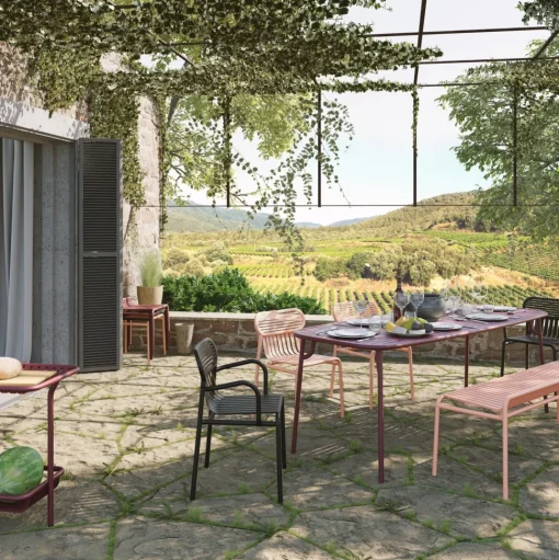 Petite Friture WEEK-END Spisebordsstol med Armlán Blush