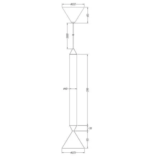 Pholc APOLLO 39 Pendel Guld/Poleret Messing