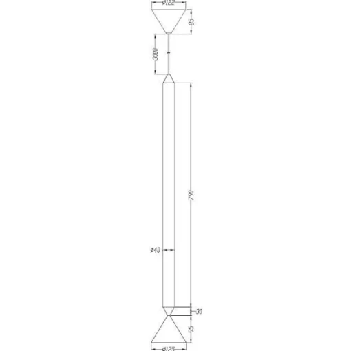 Pholc APOLLO 79 Pendel Sort/Poleret Auminium