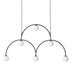 Pholc Bounce 116 Pendel Sort & Hvidt Glas