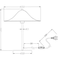 Pholc HANS 35 Bordlampe Sort